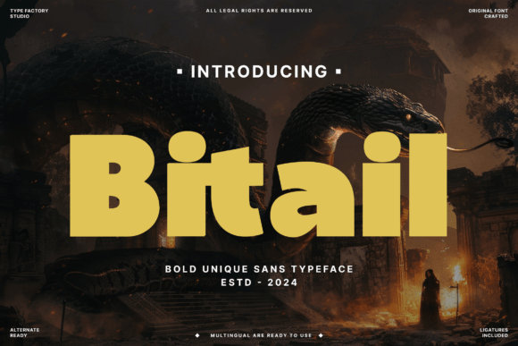 Bitail: A Bold Sans Serif Typeface for Strong Brand Identity