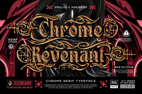 Chrome Revenant: The Futuristic Serif Font for Handmade Brands