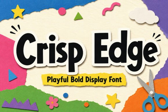Crisp Edge: A Playful Display Typeface for Bold Digital Branding