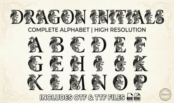 Dragon Initials: A Powerful Typeface for Bold Brand Identity