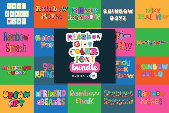 How Rainbow Glow Color Typeface Transforms Campaign Visuals