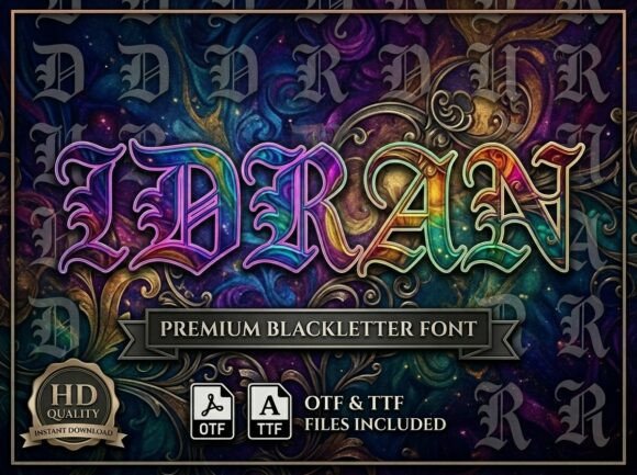 Idran: A Bold Display Font for Standout Brand Identity