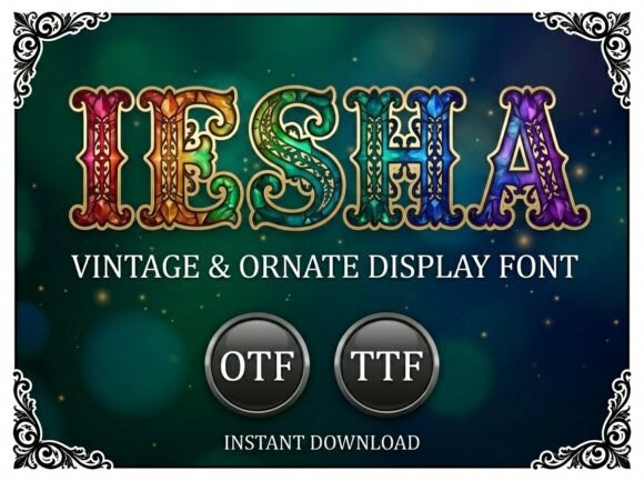 Iesha: A Bold Display Font for Standout Brand Identity