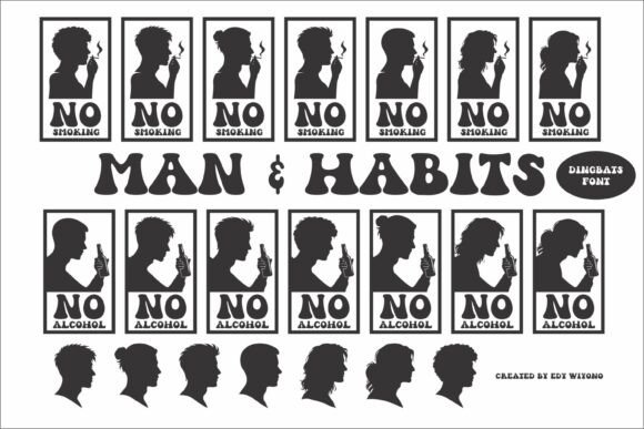 Man Habits: The Bold Dingbats Typeface for Scroll-Stopping Campaigns