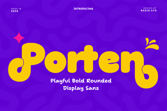 Porten: A Bold Display Sans Serif for Playful Brand Identities