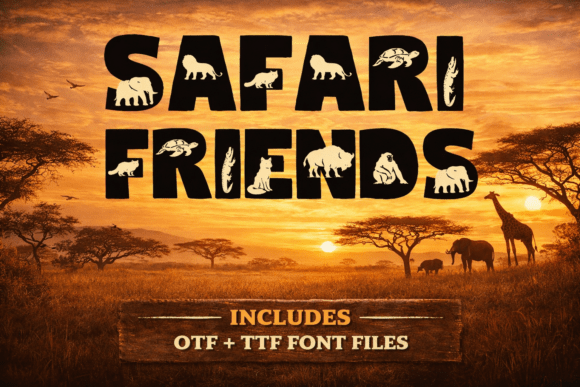 Safari Friends: A Wild Typeface for Bold Brand Identities