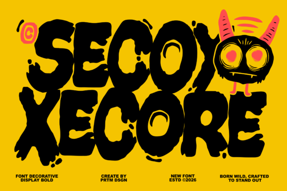 Secoy Xecore: A Bold Decorative Typeface for Digital Brands