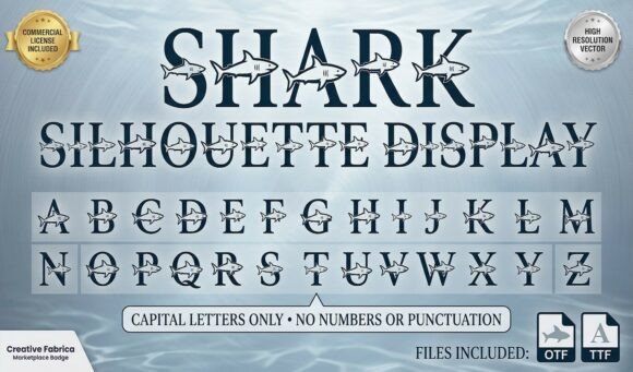 Shark Silhouette Display: The Bold Typeface for High-Impact Campaigns